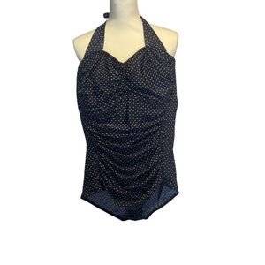 Miraclesuit Vintage Style Halter Polka Dot Swimsuit‎